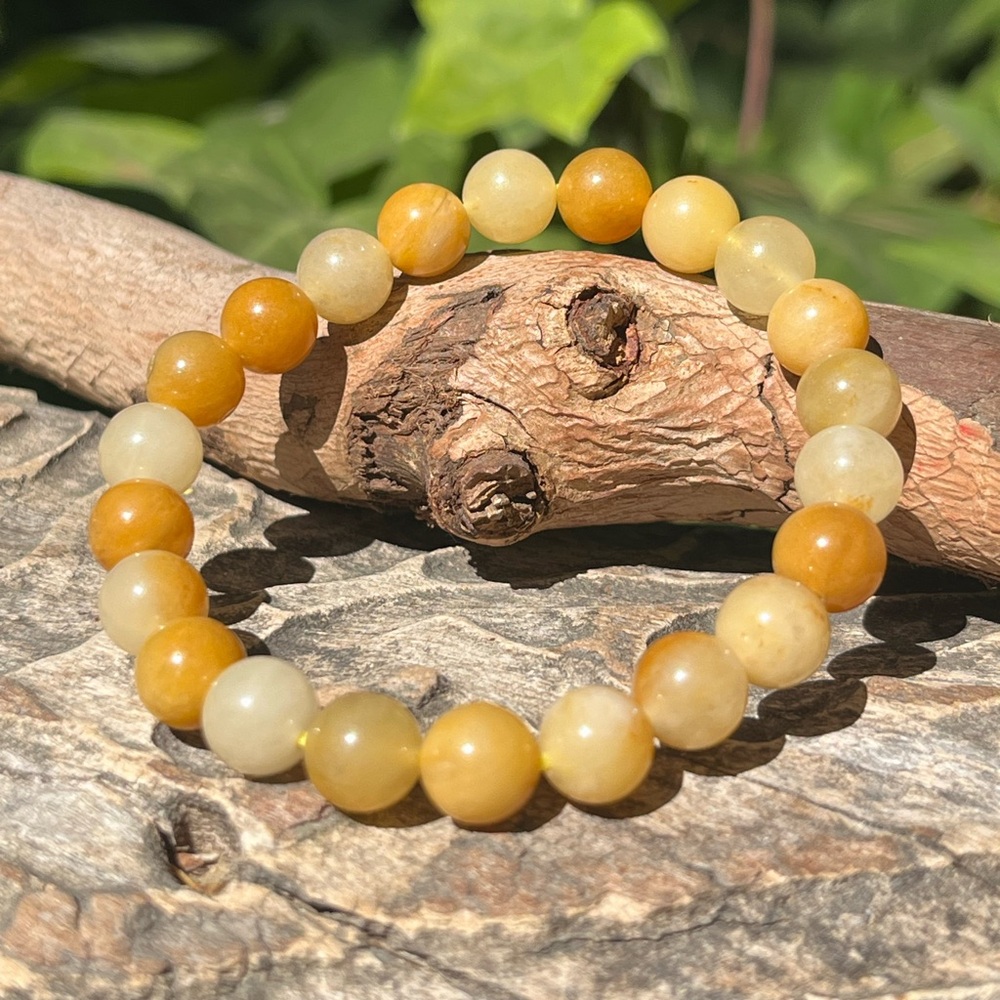 8mm stretchable yellow aventurine bracelet‎